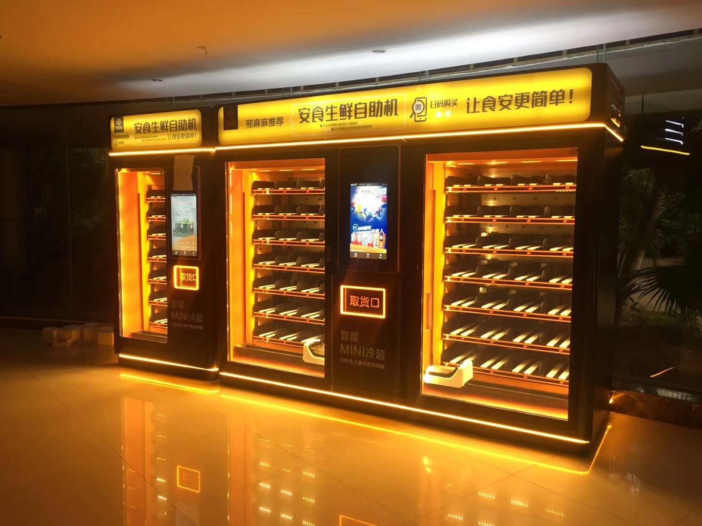 frozen Hot food vending machine for sale 冷冻热食品自动售货机出售